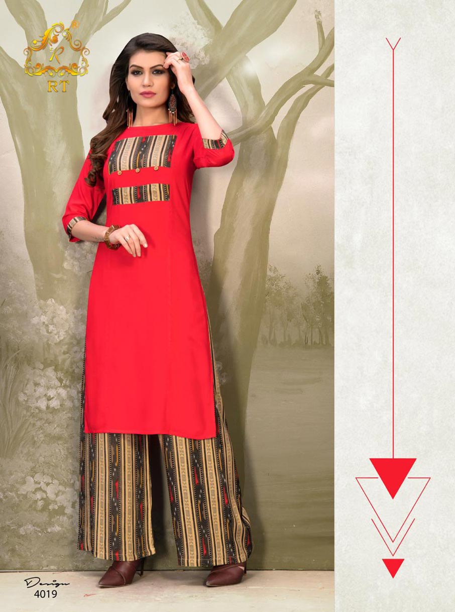 Plazzo Queen Vol-4 Rayon Thread work Kurtis Plazzo Queen Vol-4 Rayon Thread work Kurtis